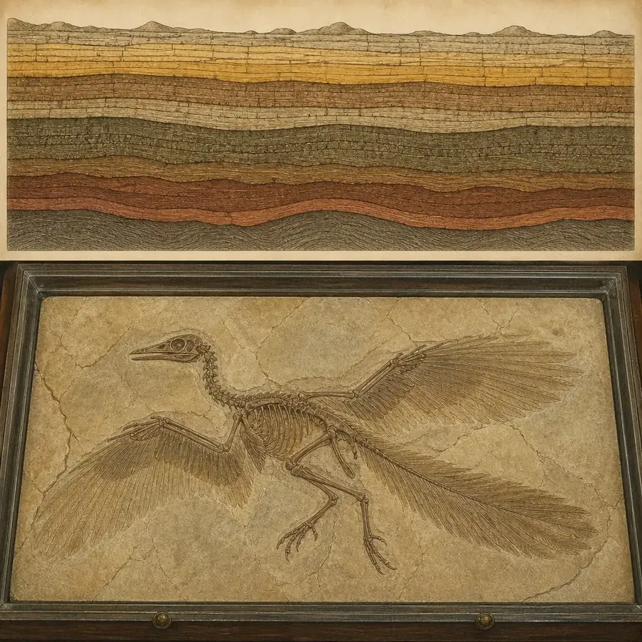Ur-Vogel-Fossil