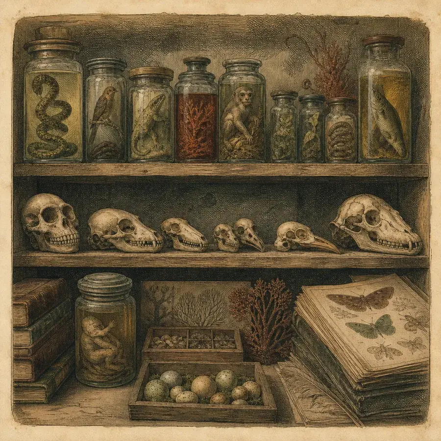 Archivregal mit Belegexemplaren